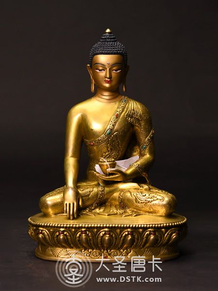 釋迦牟尼佛鎏金23cm