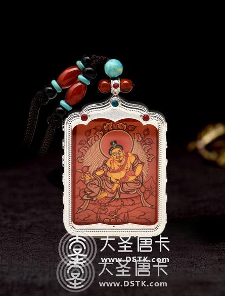 黃財神小唐卡