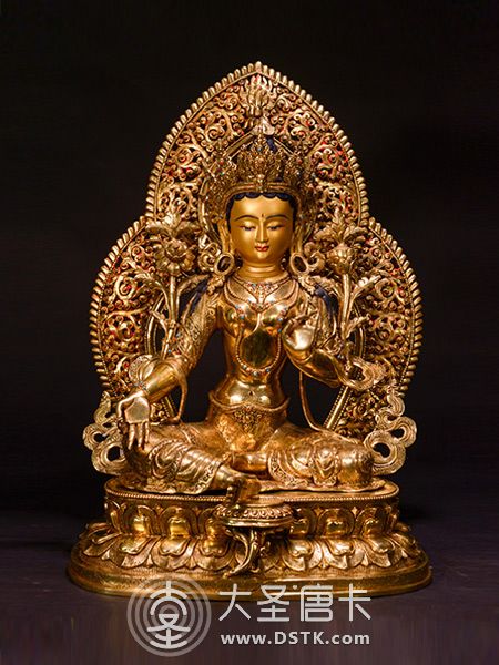 綠度母鎏金50cm