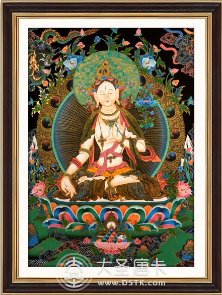 白度母黑金唐卡