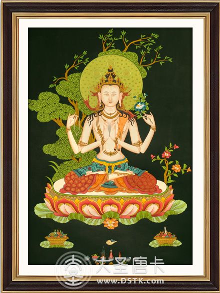 四臂觀音綠唐尼泊爾
