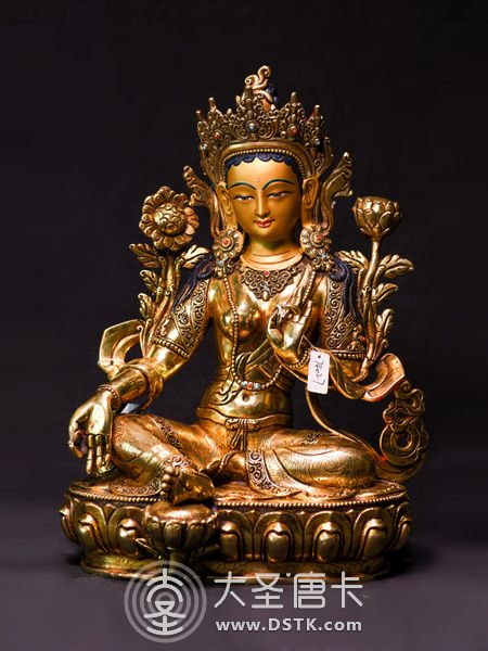 綠度母鎏金33cm