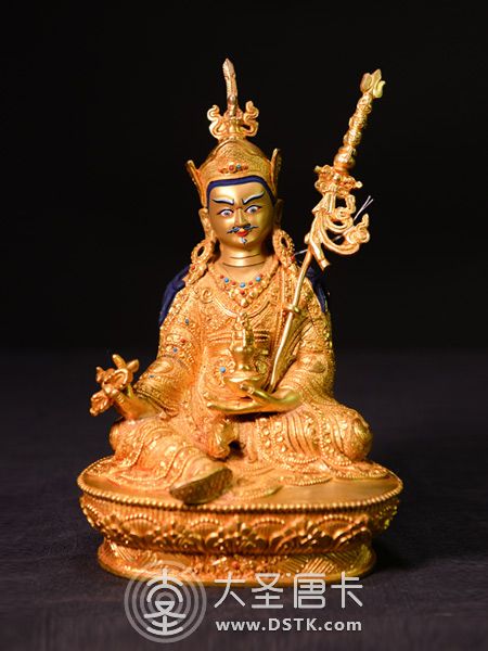 蓮花生大師鎏金23cm