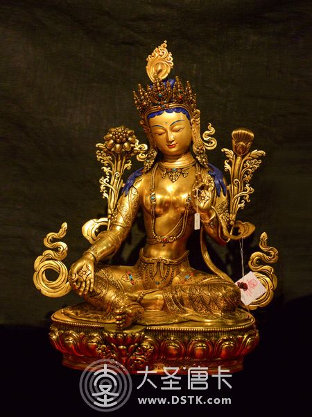 綠度母鎏金精品54cm