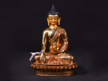 釋迦牟尼佛鎏金23cm