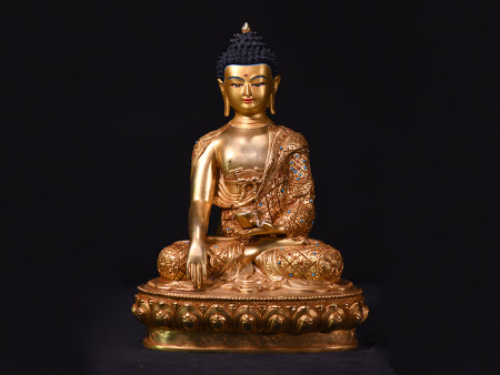 釋迦牟尼佛鎏金33cm