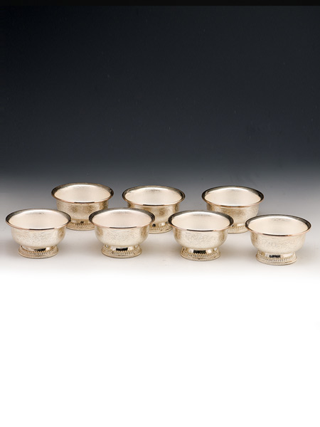 純銀水碗7個652g