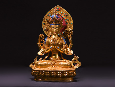 四臂觀音背光33cm