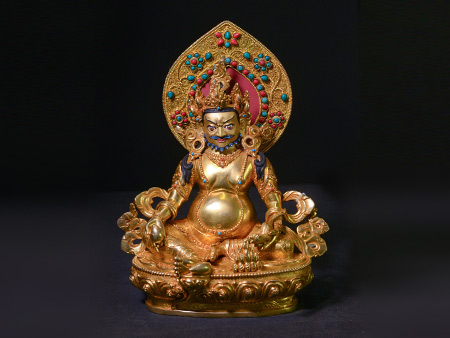 黃財神掐絲鎏金25cm