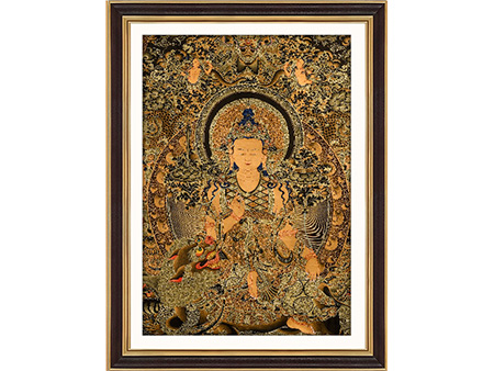 黑金五部文殊菩薩100*66cm