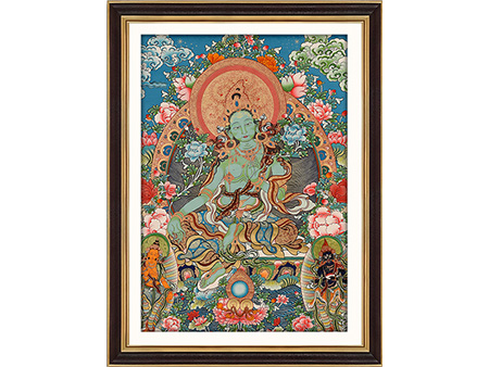 彩唐綠度母90*50cm