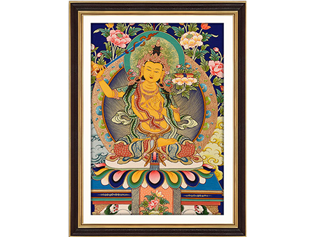 彩唐文殊菩薩40*60cm