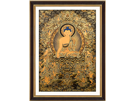 黑金釋迦牟尼佛103*74cm