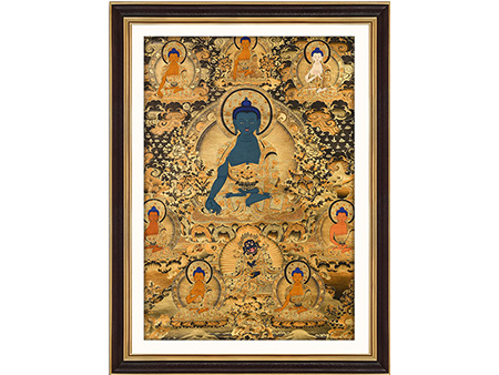 黑金藥師八佛99*74cm