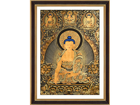 黑金九尊本命佛103*70cm