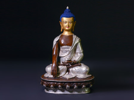 鎏銀釋迦牟尼佛33cm