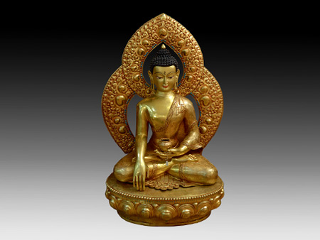 釋迦牟尼佛110cm含背光定制