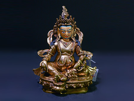 黃財神鎏金23cm
