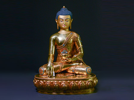 釋迦牟尼佛鎏金精品45cm