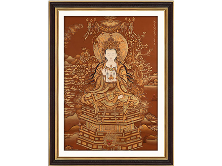 紅唐地藏王菩薩103*74cm