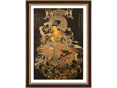 黑金文殊菩薩99*69cm