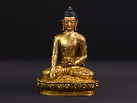 釋迦牟尼佛鎏金23cm