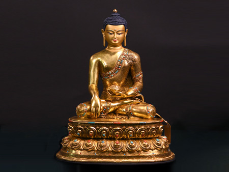 釋迦牟尼佛鎏金33cm