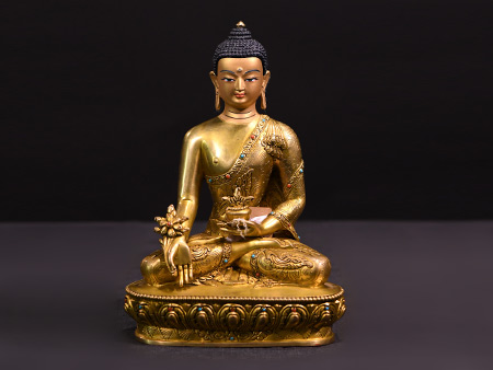 藥師佛鎏金23cm