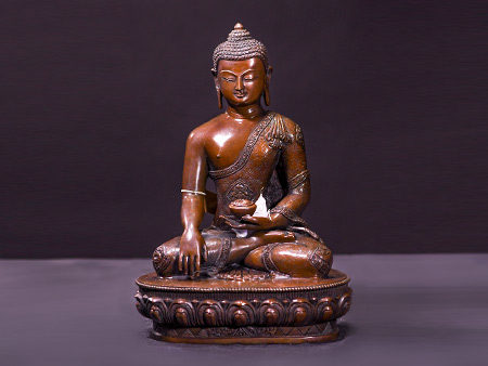 釋迦牟尼佛29cm紫銅