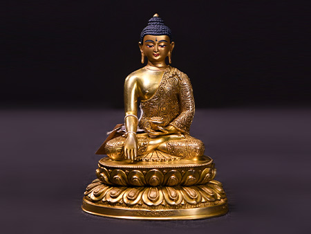 釋迦牟尼佛18cm鎏金