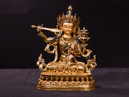 文殊菩薩33cm鎏金