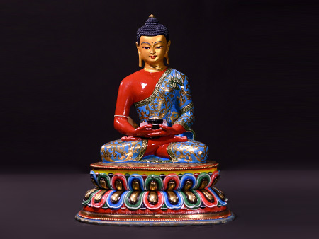 阿彌陀佛33cm彩繪