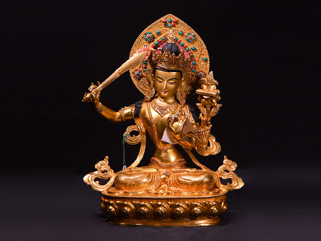 文殊菩薩33cm背光