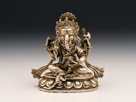 象鼻財神10cm純銀318g