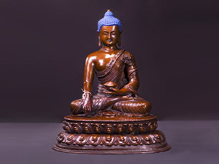 釋迦牟尼佛38cm紫銅