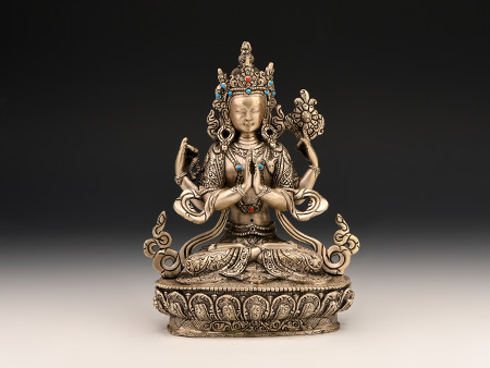 四臂觀音15cm純銀710g