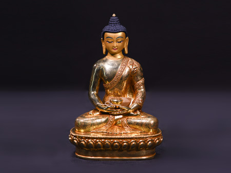 阿彌陀佛7寸鎏金