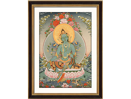 彩唐綠度母115*84cm