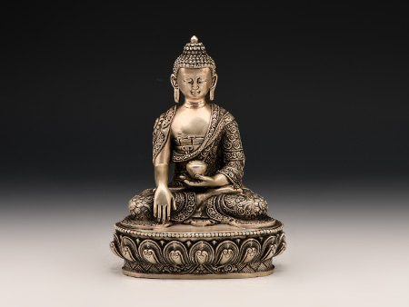 釋迦牟尼佛13cm純銀539g