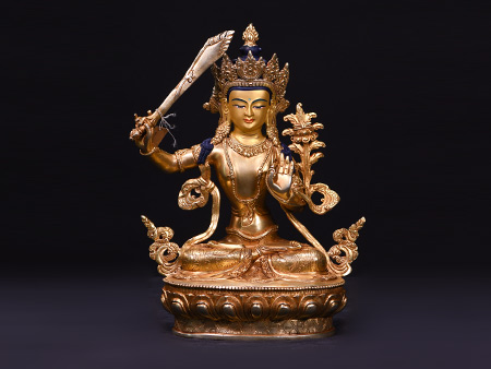 文殊菩薩33cm鎏金