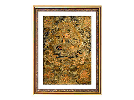 財寶天王與五財神黑金70*100cm