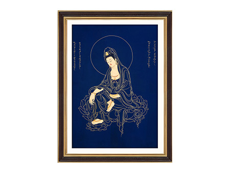觀世音菩薩藍唐75*50cm