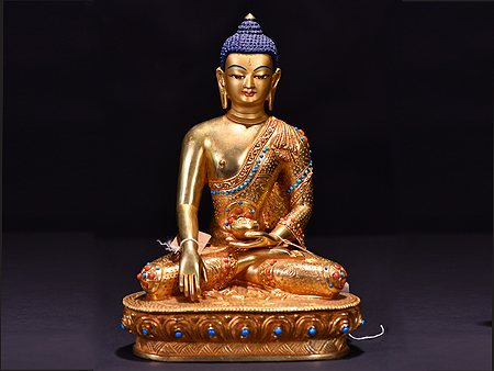 釋迦牟尼佛鎏金23cm