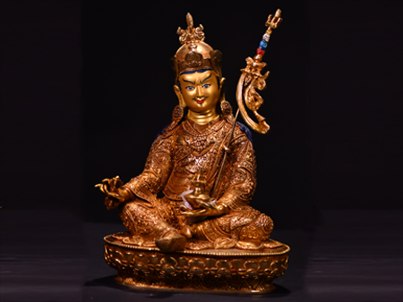 蓮花生大師鎏金36cm