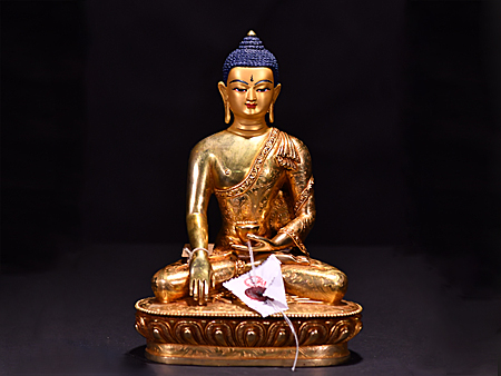 釋迦牟尼佛鎏金23cm