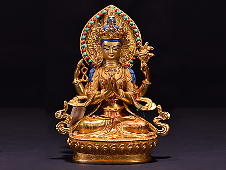 四臂觀音背光23cm