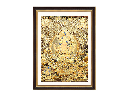 四臂觀音黑金100x70cm