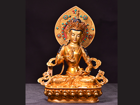 尼泊爾佛像金剛薩垛背光33cm