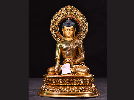 尼泊爾佛像釋迦牟尼佛38cm精品