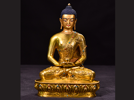 尼泊爾佛像阿彌陀佛23cm